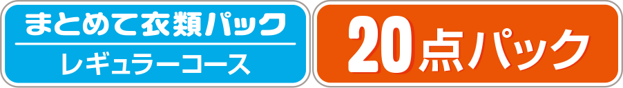 【まとめて衣類パック】レギュラーコース　20点パック